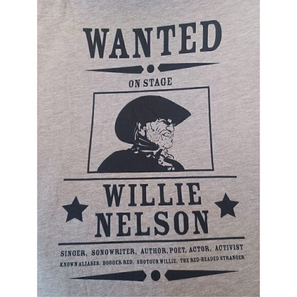 Willie Nelson Wanted Men's T-shirt size Medium - Picture 2 of 2